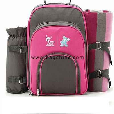 Picnic Backpack for 4 person,with plastic cutlery