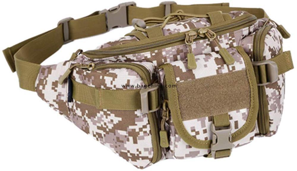 Multi-functional camouflage waist bag high quality wear-resistant nylon bag Military Men's chest bag 
