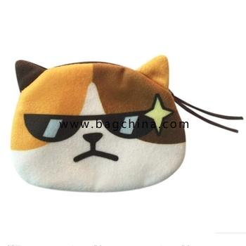 3d Cute Cat Printed Zipper Wallets for Kids and Adults Cartoon Wallet Coin Bag 