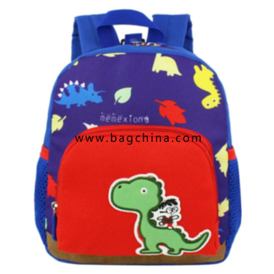 School Bags Kids Cute Dinosaur Pattern Cartoon Boys Girls Canvas Backpack 