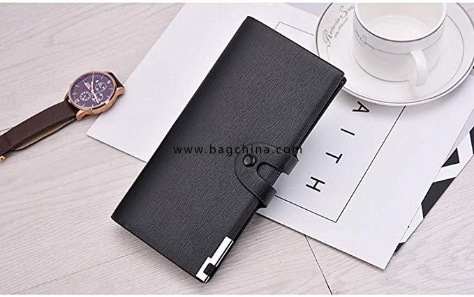 Men's Soft Leather Long Wallet Casual Multi-function Clutch Bags