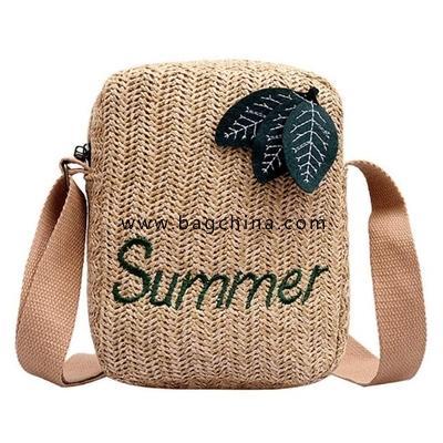 Women Straw Shoulder Bag Messenger Bag Summer Beach Bag
