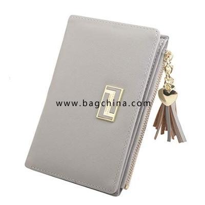 Coin Purse Keychain Women Medium Style Fashion Zipper Tassel Coin Purse Card Holder Portable to Carry