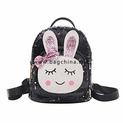 Cute Bunny Sequin Backpack, Fashion Small School Bag for Girls Toddler backpack
