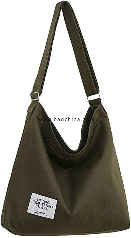 Women's Retro Large Size Canvas Shoulder Bag Hobo Crossbody Handbag Casual Tote