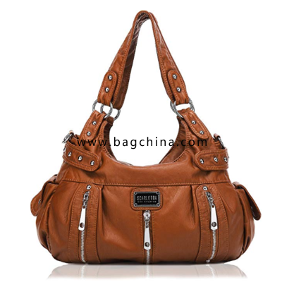 Handbag for Women, Ultra Soft Washed Vegan Leather Crossbody Bag, Shoulder Bag, Tote Purse
