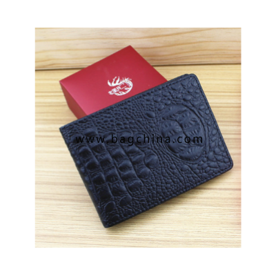 Wholesale Unisex Fashion Crocodile Pattern Leather Wallet