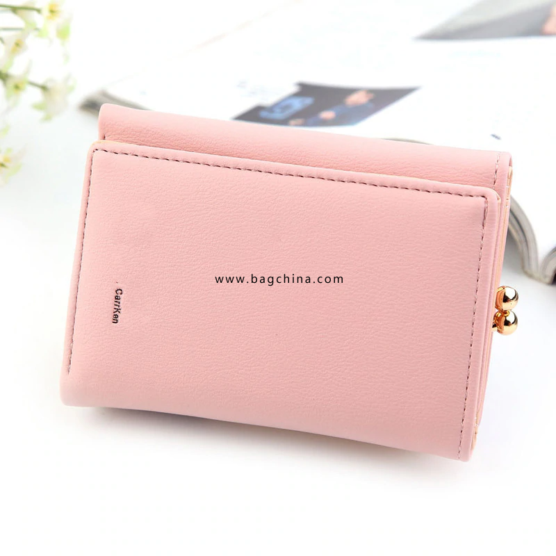 Wallet Women 2020 Lady Short Women Wallets Black Red Color Mini Money Purses Small Fold PU Leather Female Coin Purse Card Holder