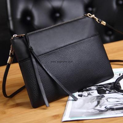 Womens Clutch Bag Simple Black Leather Crossbody Bags Enveloped Shaped Small Messenger Shoulder Bags Big Sale Female Bag