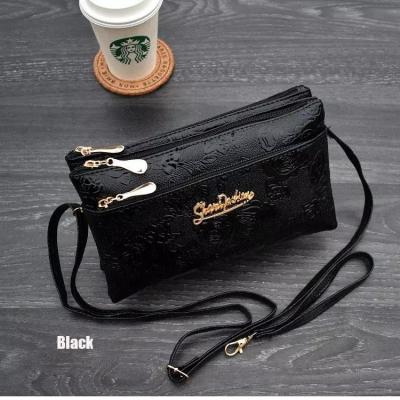 Womens wallet Four zipper long clutch bag 3D knurling Retro leather Purse wristlet phone wallet