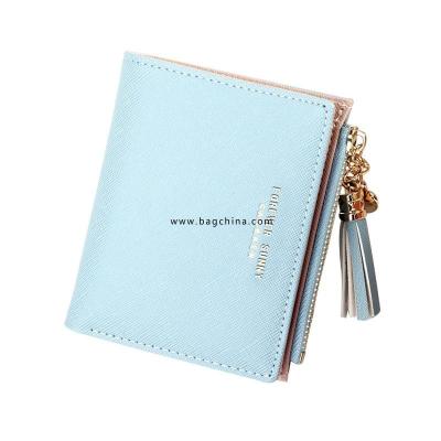 2020 Fashion Womens Wallets Tassel Short Wallet For Woman Zipper Mini Coin Purse Ladies Small Wallet Female Leather Card Holder