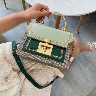 2020 New Fashion Pathwork PU Leather Women Crossbody Bags Vintage Shoulder Messenger Bag Ladies Clutch Casual Totes Female Purse