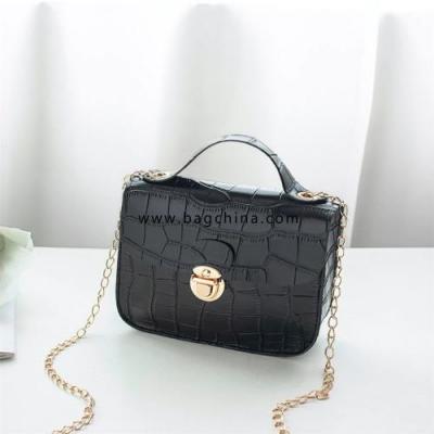 2020 Fashion Women Small Crossbody Bag Classic Crocodile Pattern Shoulder Handbags Lightweight Chain Strap Messenger Purse