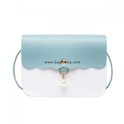 2020 Fashion Trend Women Small Cross-body Satchel Stylish PU Leather Shoulder Bag with Pearl Decor Ladies Girls Small Handbags