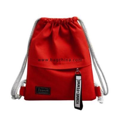 canvas drawstring backpack School Gym Canvas Drawstring Bag Canvas Storage Pack Rucksack Pouch for school back pack for teen