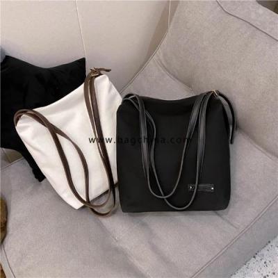 Crossbody Girls Student canvas Bag for woman 2020 Casual solid HandBag Female Foldable Canvas Shoulder Ladies Shopping bags