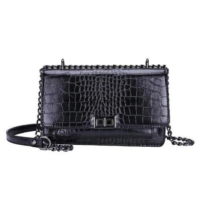 Hong Kong style retro women's bag new wave wild texture crocodile pattern small messenger bag fashion shoulder small square bag