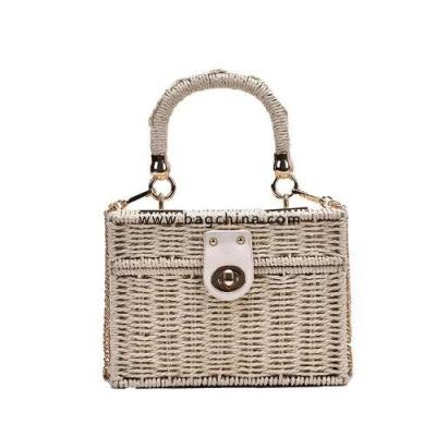 High-quality Weave Straw Tote bag 2020 Women's Designer Handbag Summer Chain Shoulder Crossbody Bag Lady Travel Beach bag