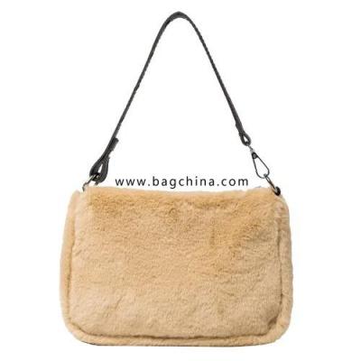 Plush Crossbody Bags for Women 2020 Women's Winter Trending Branded Shoulder Handbags and Purses Luxury Faux Fur Hand Bag