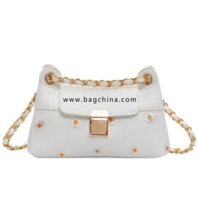 Chain Design Small Crossbody Bags For Women 2020 Summer New Fashion Luxury Shoulder Handbags Cross Body Bag Travel Flowers Bag