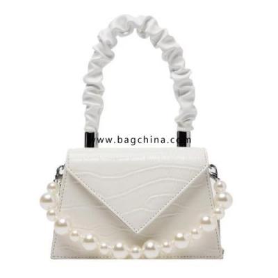 Mini Pearl shoulder strap PU Leather Crossbody Bags For Women 2020 Solid Color Shoulder Handbags Female Simple Totes Bag