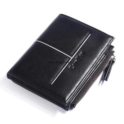 Fashion Men Wallets Luxury Brand Famous Leather Card Cash Receipt Holder Organizer Bifold Short Wallet Purse with Zipper