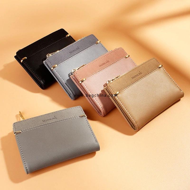 Women Wallets Leather Female Purse Mini Hasp Solid Multi-Cards Holder Fashion Coin Short Wallets Slim Small Wallet Zipper Hasp