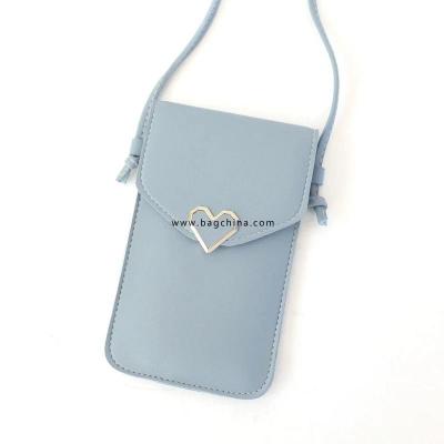 Women Bag For Phone Transparent 2019 Women Coin Purse Cross Shoulder Bag Girls Cute Phone Bag Mini Heart type Hasp Mobile Pouch