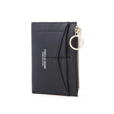 2020 Leather Bag Small Card Wallet Slim Keychain Card Holder Women Women Storage Bag Mini Credit Card Box Zip Coin Bag