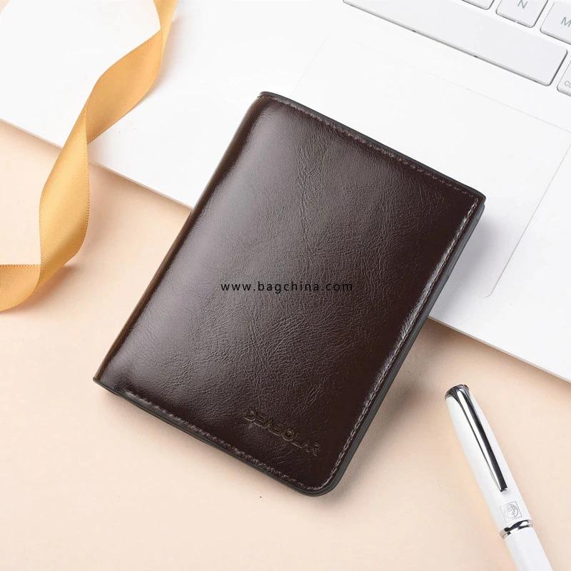 Leather Bi-fold Men Wallet Fashion Luxury Coin Bag Zipper Small Money Wallet Dollar Slim Wallet Wallet Wallet