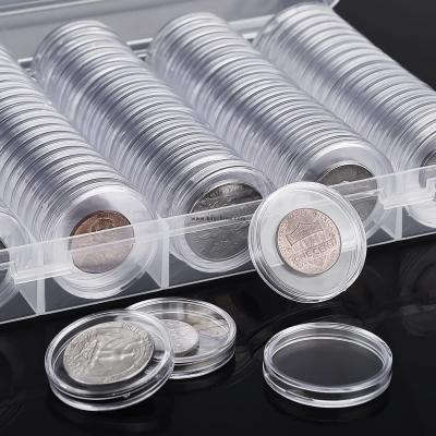 Coin Capsules Round Plastic Coin Holder Case